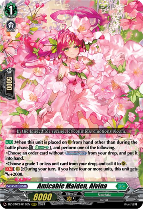 Image of Amicable Maiden, Alvina (DZ-BT03/018EN) [Dimensional Transcendence]