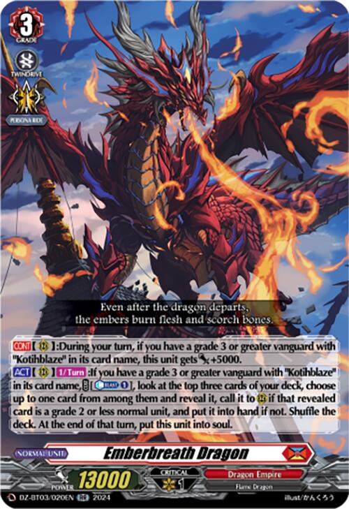 Image of Emberbreath Dragon (DZ-BT03/020EN) [Dimensional Transcendence]