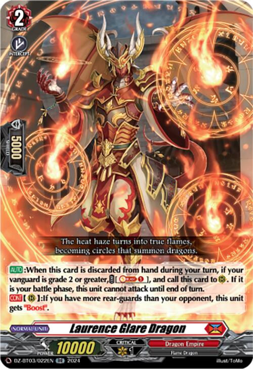 Image of Laurence Glare Dragon (DZ-BT03/022EN) [Dimensional Transcendence]