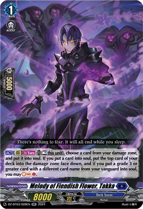 Image of Melody of Fiendish Flower, Takka (DZ-BT03/028EN) [Dimensional Transcendence]