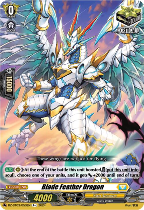 Image of Blade Feather Dragon (R+) (DZ-BT03/053EN) [Dimensional Transcendence]