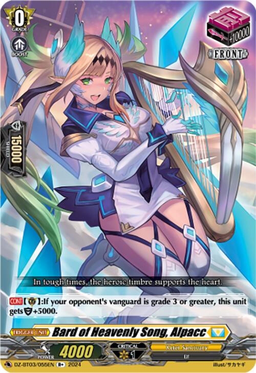 Image of Bard of Heavenly Song, Alpacc (R+) (DZ-BT03/055EN) [Dimensional Transcendence]