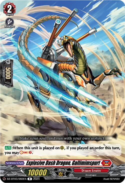 Image of Explosive Dash Dragon, Gallimimspurt (DZ-BT03/060EN) [Dimensional Transcendence]