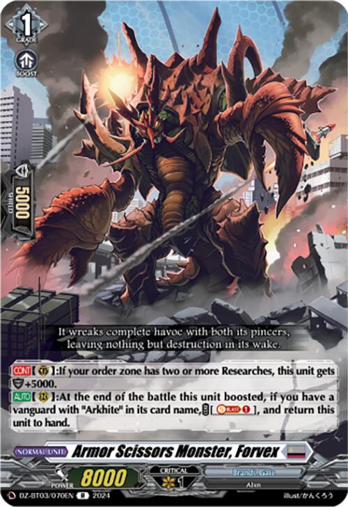 Image of Armor Scissors Monster, Forvex (DZ-BT03/070EN) [Dimensional Transcendence]