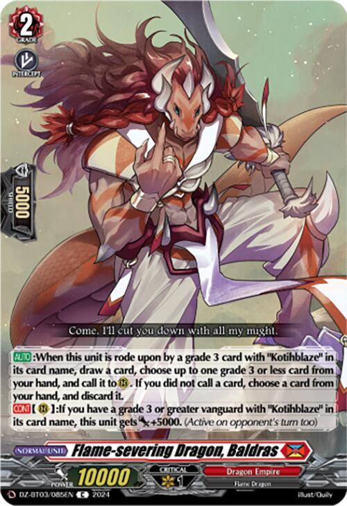 Image of Flame-severing Dragon, Baldras (DZ-BT03/085EN) [Dimensional Transcendence]