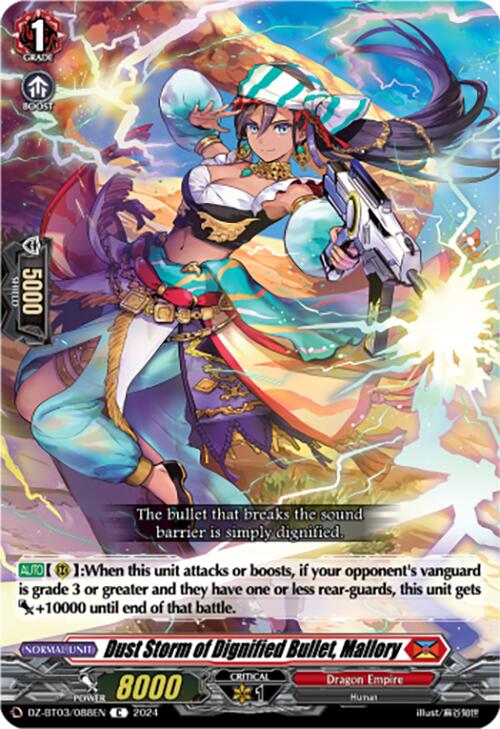 Image of Dust Storm of Dignified Bullet, Mallory (DZ-BT03/088EN) [Dimensional Transcendence]