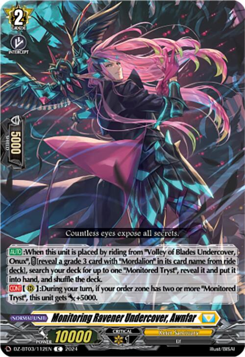 Image of Monitoring Ravener Undercover, Awnfar (DZ-BT03/112EN) [Dimensional Transcendence]