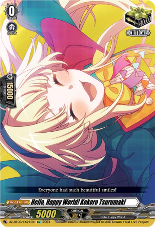 Image of Hello, Happy World! Kokoro Tsurumaki (DZ-BT03/EX21EN) [Dimensional Transcendence]