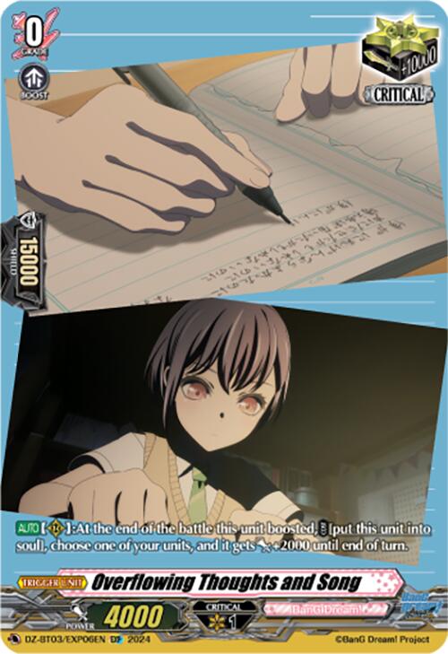 Image of Overflowing Thoughts and Song (DZ-BT03/EXP06EN) [Dimensional Transcendence]