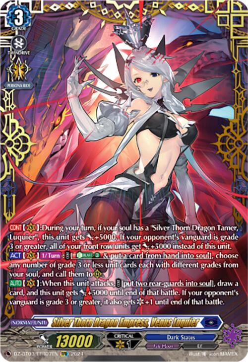 Image of Silver Thorn Dragon Empress, Venus Luquier (DZ-BT03/FFR07EN) [Dimensional Transcendence]