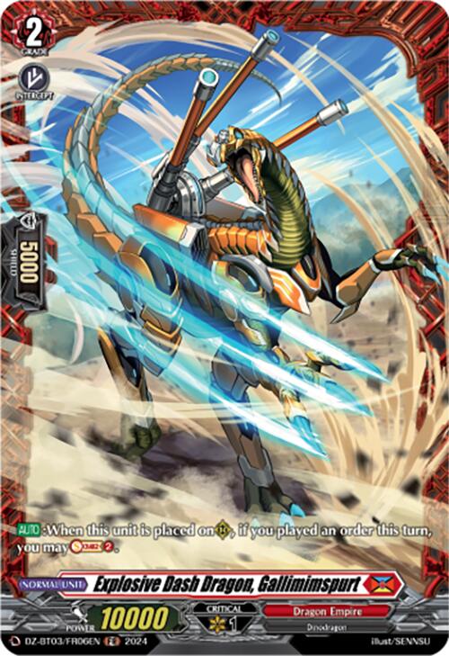 Image of Explosive Dash Dragon, Gallimimspurt (DZ-BT03/FR06EN) [Dimensional Transcendence]