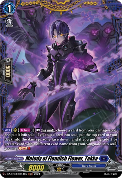 Image of Melody of Fiendish Flower, Takka (DZ-BT03/FR14EN) [Dimensional Transcendence]