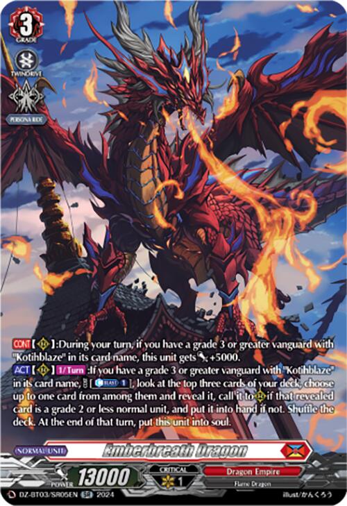Image of Emberbreath Dragon (DZ-BT03/SR05EN) [Dimensional Transcendence]