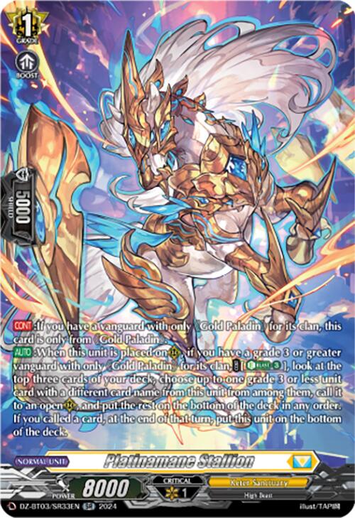 Image of Platinamane Stallion (DZ-BT03/SR33EN) [Dimensional Transcendence]