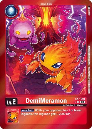 Image of DemiMeramon [EX7-001] (Foil) [Digimon LIBERATOR]