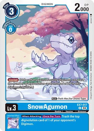 Image of SnowAgumon [EX7-017] [Digimon LIBERATOR]
