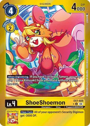 Image of ShoeShoemon [EX7-025] (Foil) [Digimon LIBERATOR]