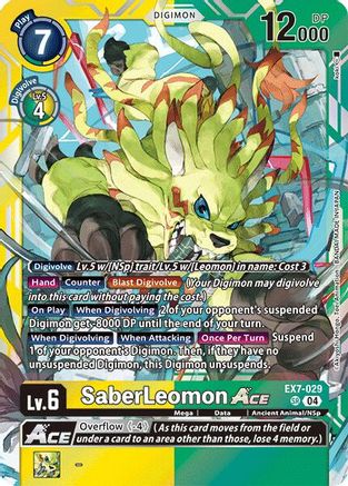 Image of SaberLeomon ACE [EX7-029] [Digimon LIBERATOR]