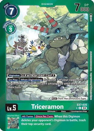 Image of Triceramon [EX7-035] (Foil) [Digimon LIBERATOR]