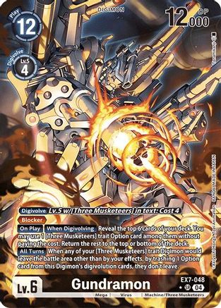 Image of Gundramon [EX7-048] (Alternate Art) [Digimon LIBERATOR]