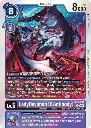 Image of LadyDevimon [EX7-058] (X Antibody) [Digimon LIBERATOR]