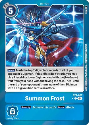 Image of Summon Frost [EX7-067] (Foil) [Digimon LIBERATOR]