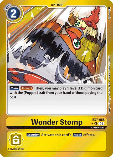 Image of Wonder Stomp [EX7-068] (Foil) [Digimon LIBERATOR]