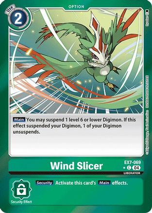 Image of Wind Slicer [EX7-069] (Foil) [Digimon LIBERATOR]