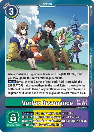 Image of Vortex Resonance [EX7-074] [Digimon LIBERATOR]