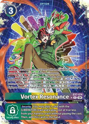 Image of Vortex Resonance [EX7-074] (Alternate Art) [Digimon LIBERATOR]