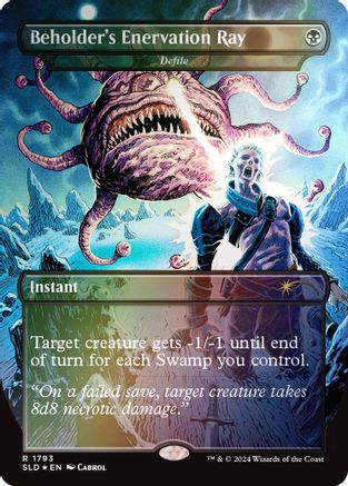 Image of Beholder's Enervation Ray - Defile (Rainbow Foil) [Secret Lair Drop Series]