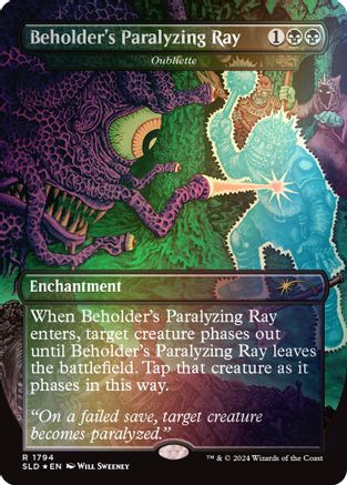 Image of Beholder's Paralyzing Ray - Oubliette (Rainbow Foil) [Secret Lair Drop Series]