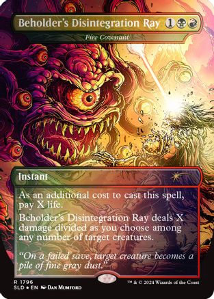 Image of Beholder's Disintegration Ray - Fire Covenant (Rainbow Foil) [Secret Lair Drop Series]