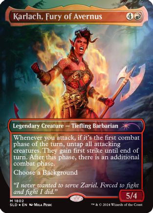 Image of Karlach, Fury of Avernus (Rainbow Foil) [Secret Lair Drop Series]