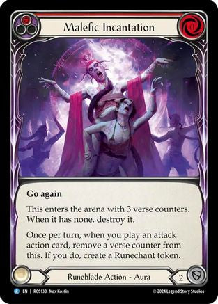 Image of Malefic Incantation (Red) [ROS130] (Rosetta)  Rainbow Foil