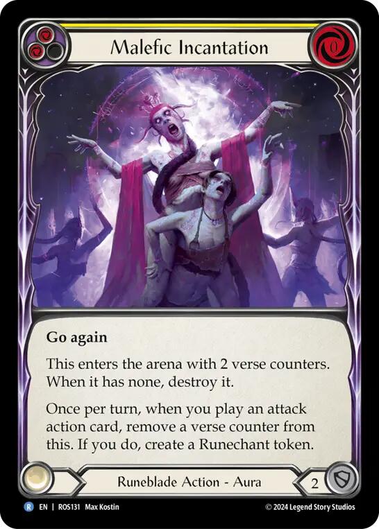 Image of Malefic Incantation (Yellow) [ROS131] (Rosetta)  Rainbow Foil