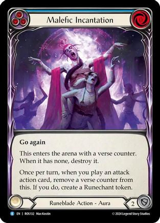Image of Malefic Incantation (Blue) [ROS132] (Rosetta)  Rainbow Foil
