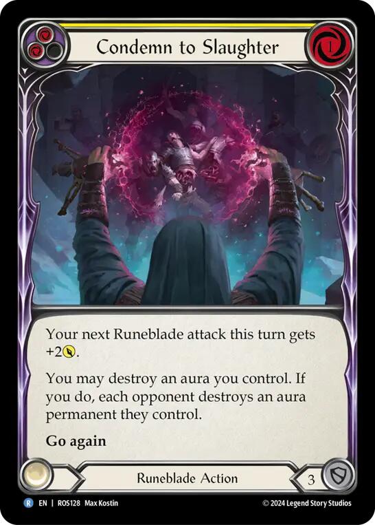 Image of Condemn to Slaughter (Yellow) [ROS128] (Rosetta)  Rainbow Foil