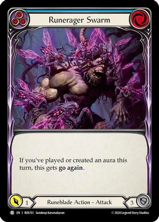 Image of Runerager Swarm (Blue) [ROS151] (Rosetta)  Rainbow Foil
