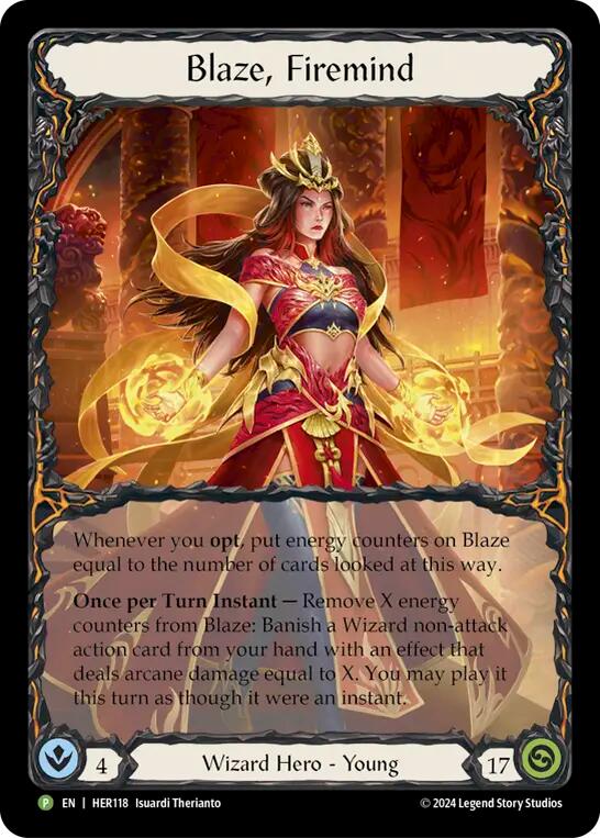 Image of Blaze, Firemind [HER118] (Promo)  Cold Foil