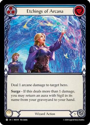 Image of Etchings of Arcana (Blue) [ROS191] (Rosetta)  Rainbow Foil