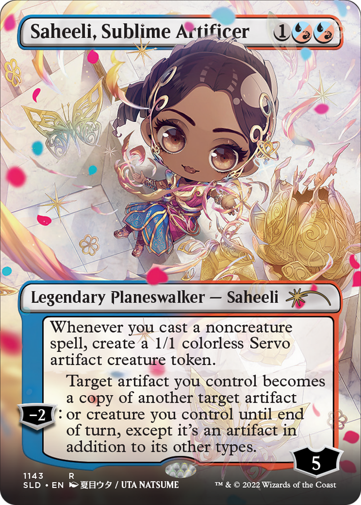 Image of Saheeli, Sublime Artificer (Borderless) [Secret Lair Drop Series]
