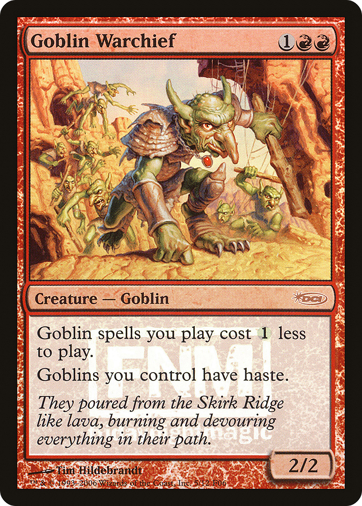 Image of Goblin Warchief [Friday Night Magic 2006]