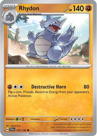 Image of Rhydon (075/142) [Scarlet & Violet: Stellar Crown]