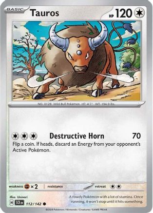 Image of Tauros (112/142) [Scarlet & Violet: Stellar Crown]
