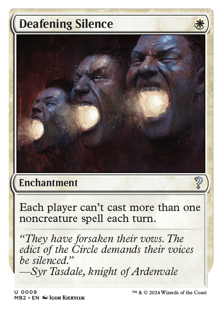 Image of Deafening Silence (White Border) [Mystery Booster 2]