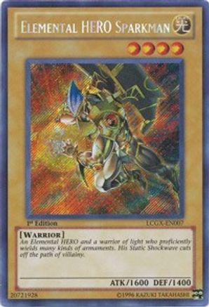 Image of Elemental HERO Sparkman (Alternate Art) [LCGX-EN007] Secret Rare