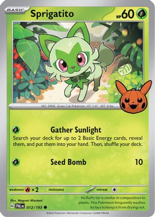 Image of Sprigatito (012/193) [Trick or Trade 2024]