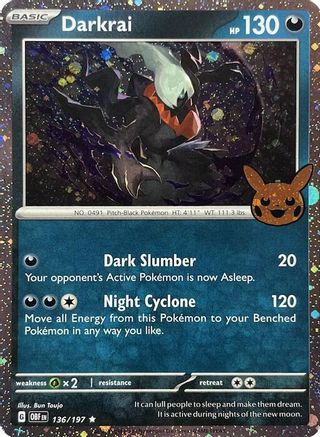 Image of Darkrai (136/197) (Cosmos Holo) [Trick or Trade 2024]