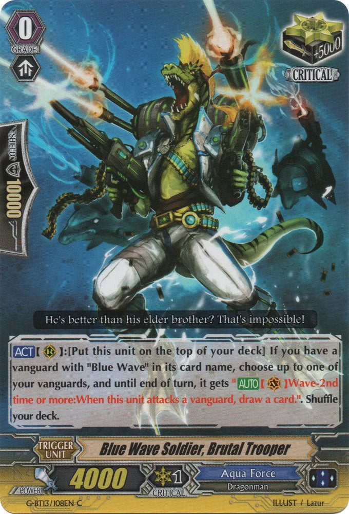 Image of Blue Wave Soldier, Brutal Trooper (G-BT13/108EN) [Ultimate Stride]
